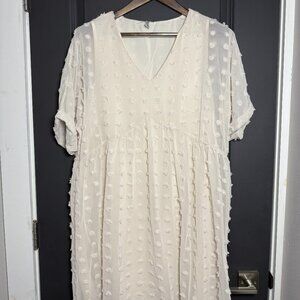 ePretty Ivory Dot Mesh Mini Dress – Size XL